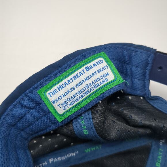 The Heartbeat Brand Snapback Trucker Hat Blue One Size Adjustable Lightweight - Picture 9 of 9